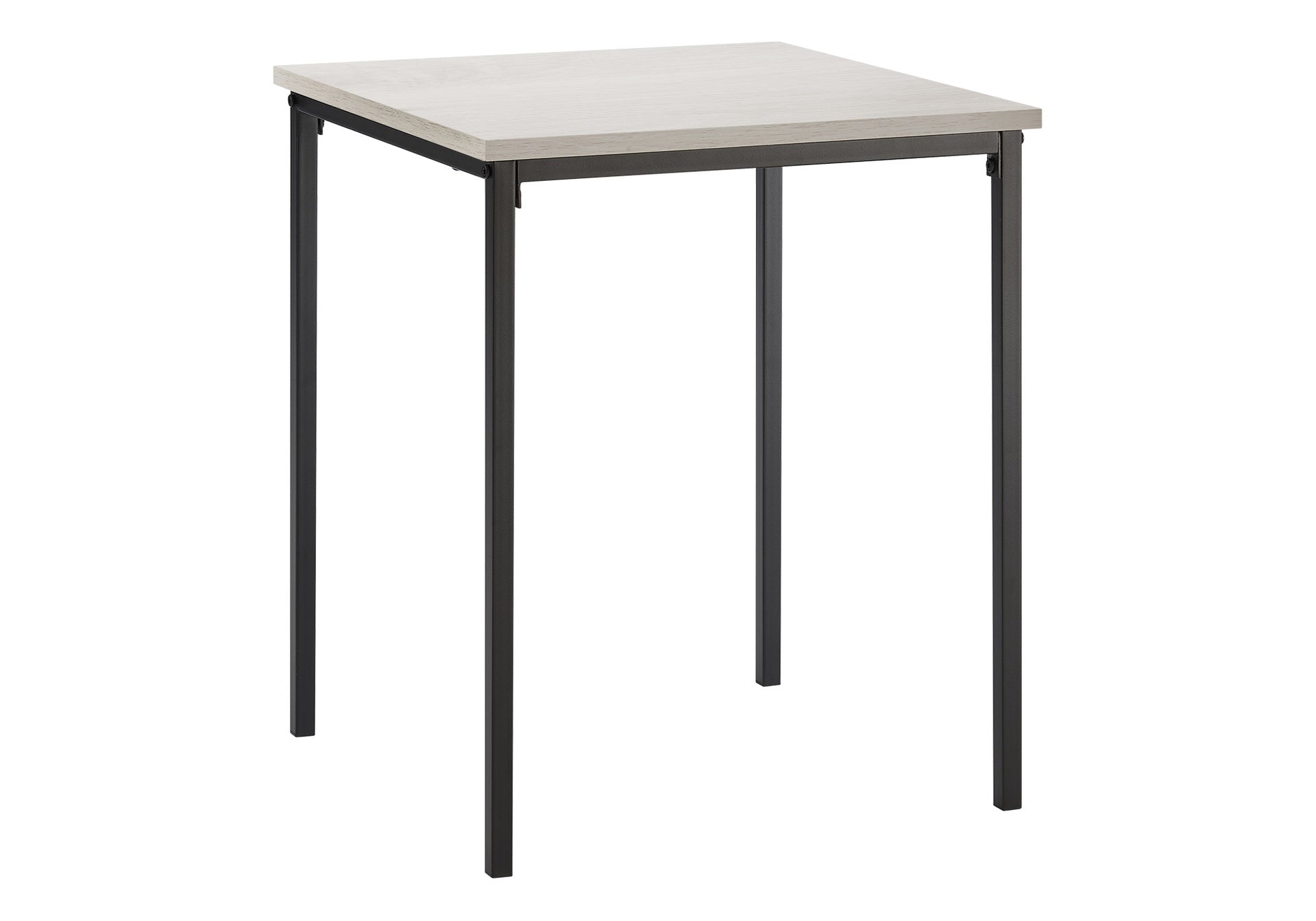 Accent Table, 22" H, Side Table, End, Small, Nightstand, Square, Bedroom, Living Room, Washed Oak Laminate, Black Metal, Contemporary, Modern