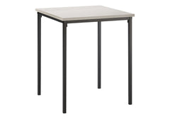 Accent Table, 22" H, Side Table, End, Small, Nightstand, Square, Bedroom, Living Room, Washed Oak Laminate, Black Metal, Contemporary, Modern