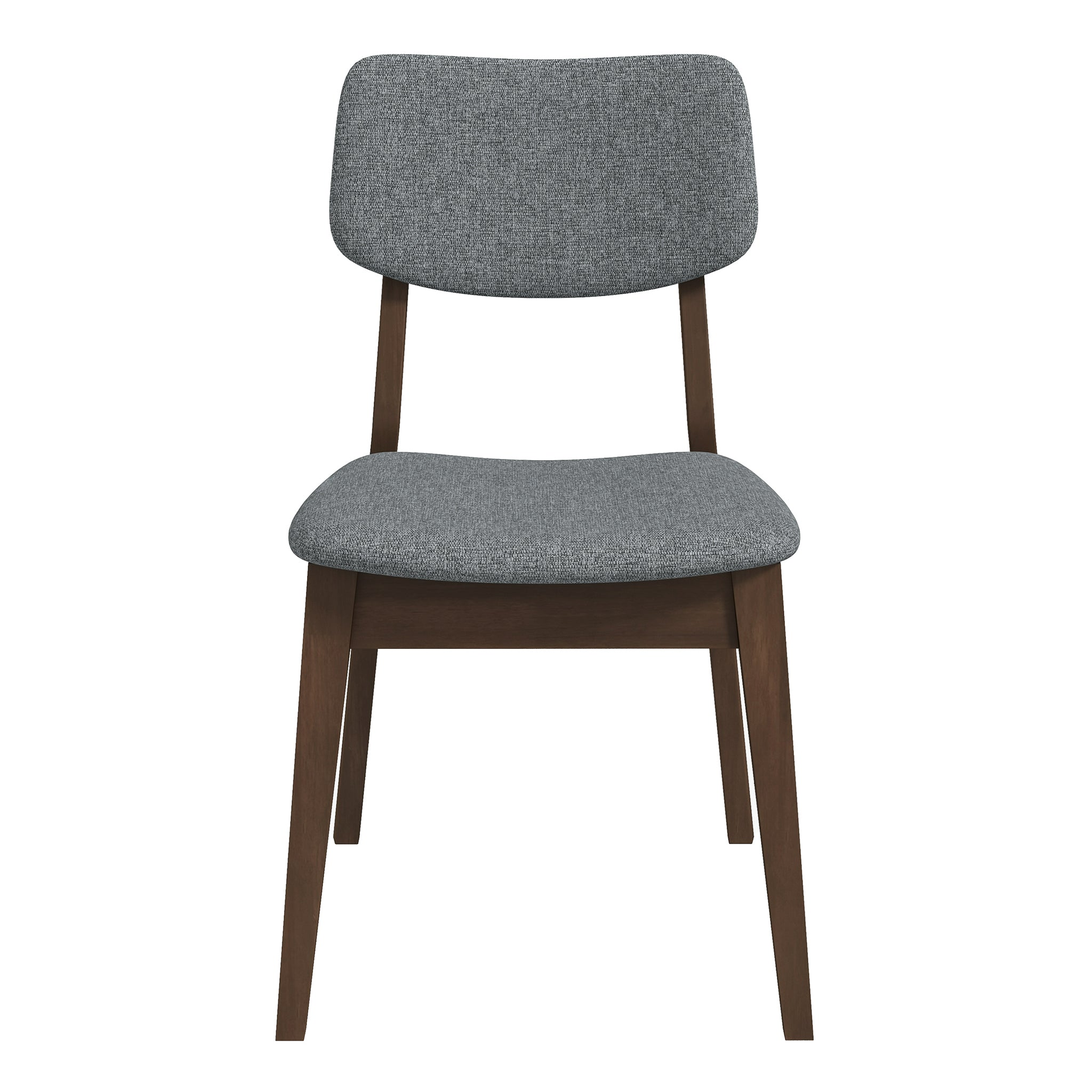 Carlos Dark Grey Fabric Solid Back Side Chair (Set Of 2)