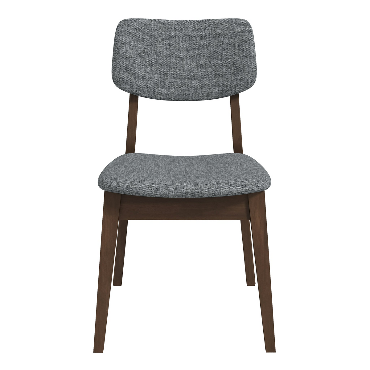 Carlos Dark Grey Fabric Solid Back Side Chair (Set Of 2)