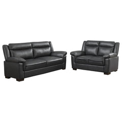 Borden Grey 2-piece Faux Leather Living Room Set