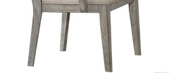 Rocky Fabric & Gray Oak Finish Arm Chair (Set of 2)