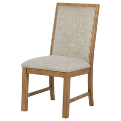 Survista Natural Brown Upholstered Dining Side Chair (Set of 2)