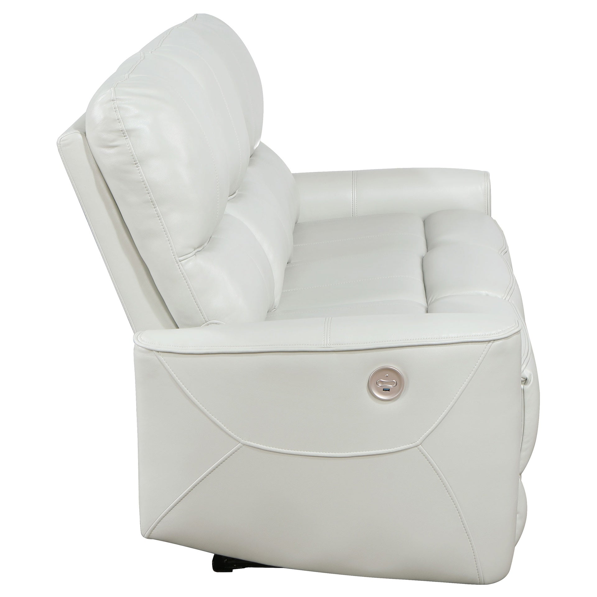 Ashland Dove Grey Upholstered Power Reclining Sofa
