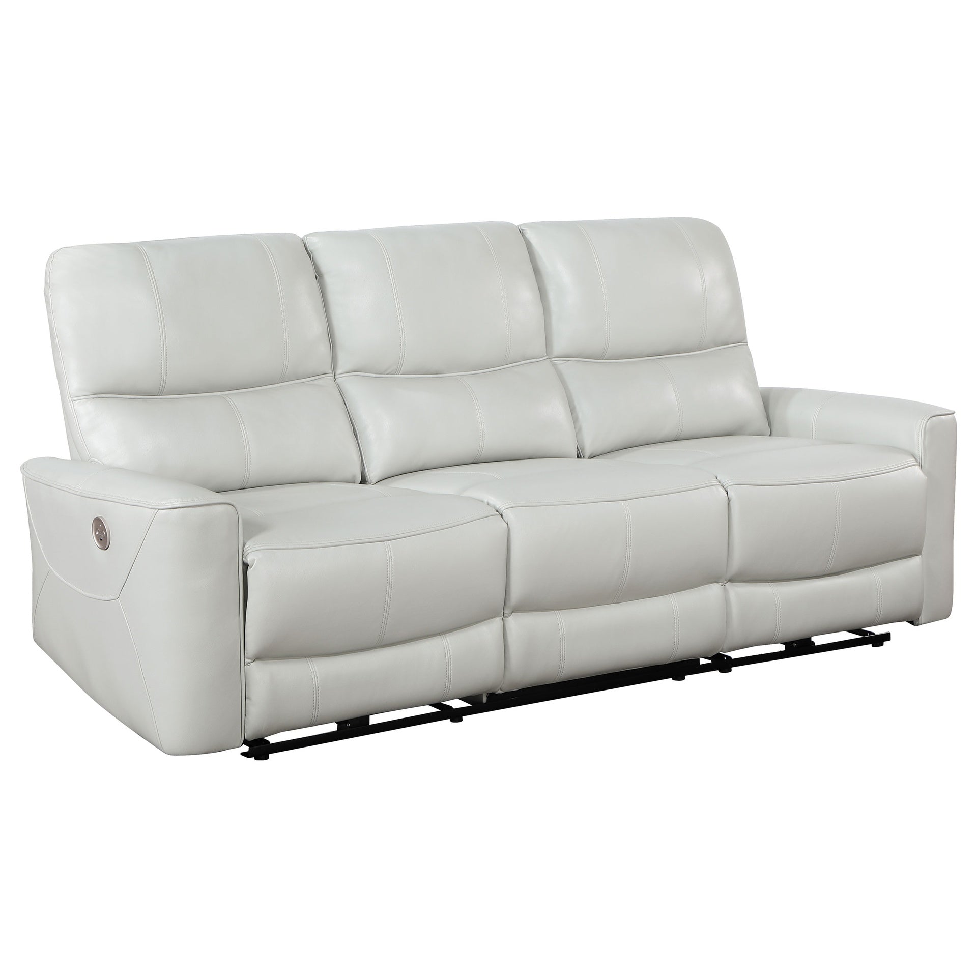 Ashland Dove Grey Upholstered Power Reclining Sofa