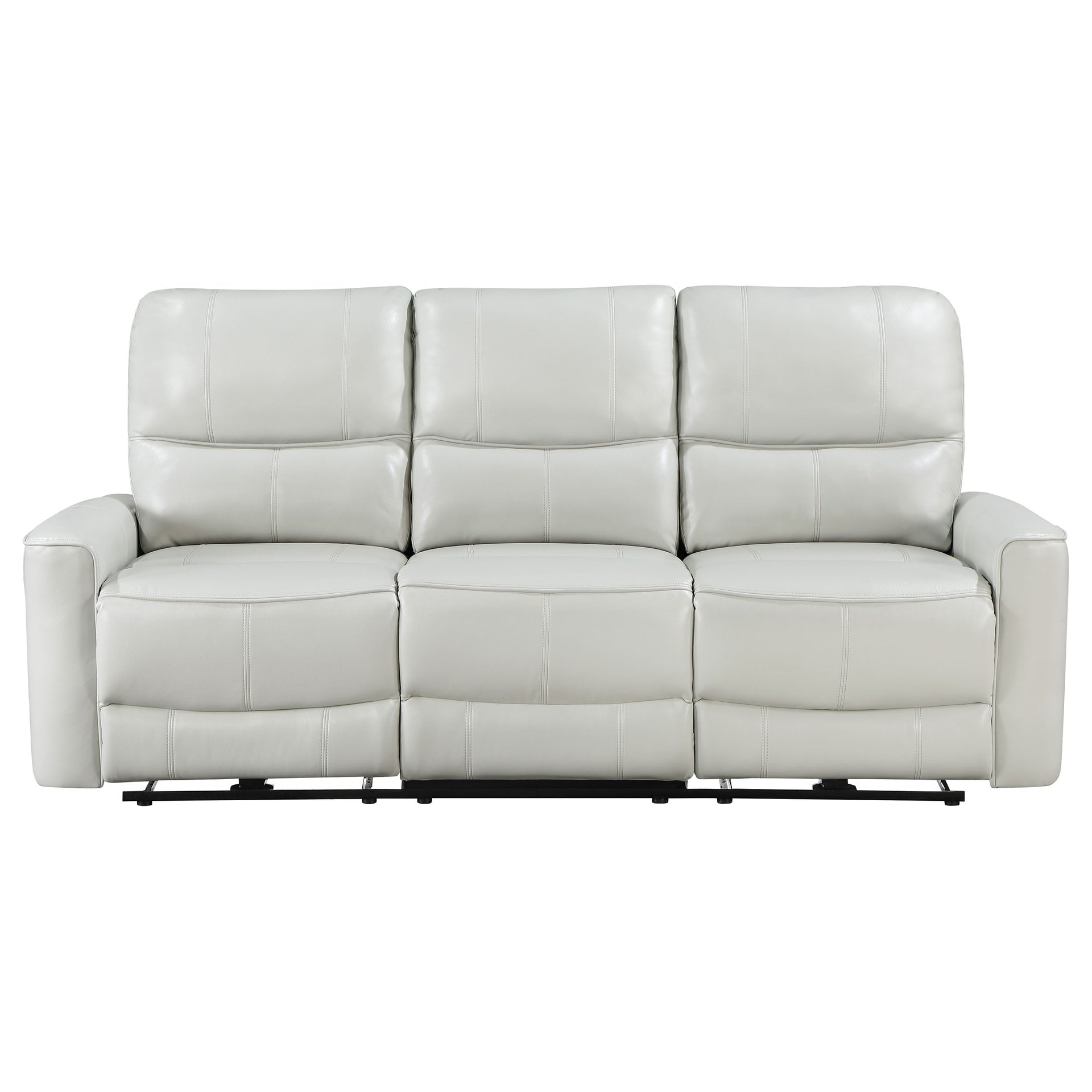 Ashland Dove Grey Upholstered Power Reclining Sofa