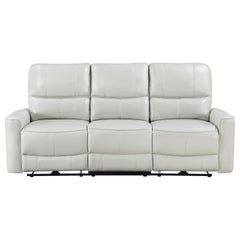 Ashland Dove Grey Upholstered Power Reclining Sofa