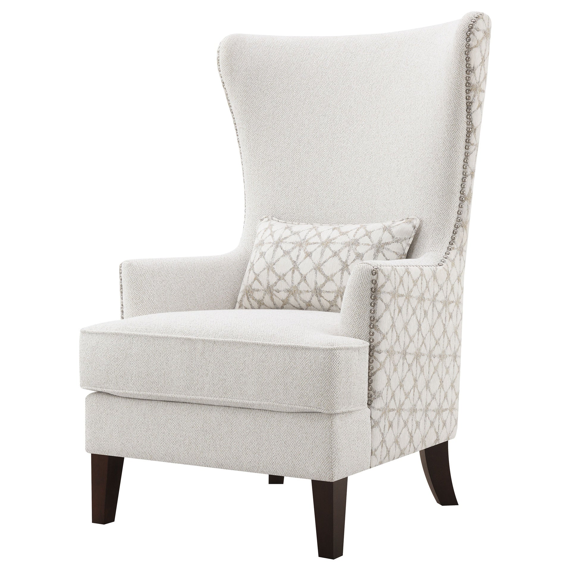 Lindstrom Latte Wingback Accent Chair