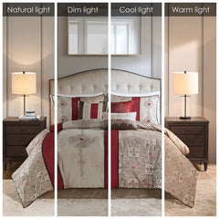 Cal King 7 Piece Jacquard Comforter Set with Throw Pillows