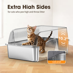 STAINLESS STEEL CAT LITTER BOX