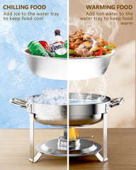 Round Buffet Catering Dish For Home and Outdoor  6 Packs