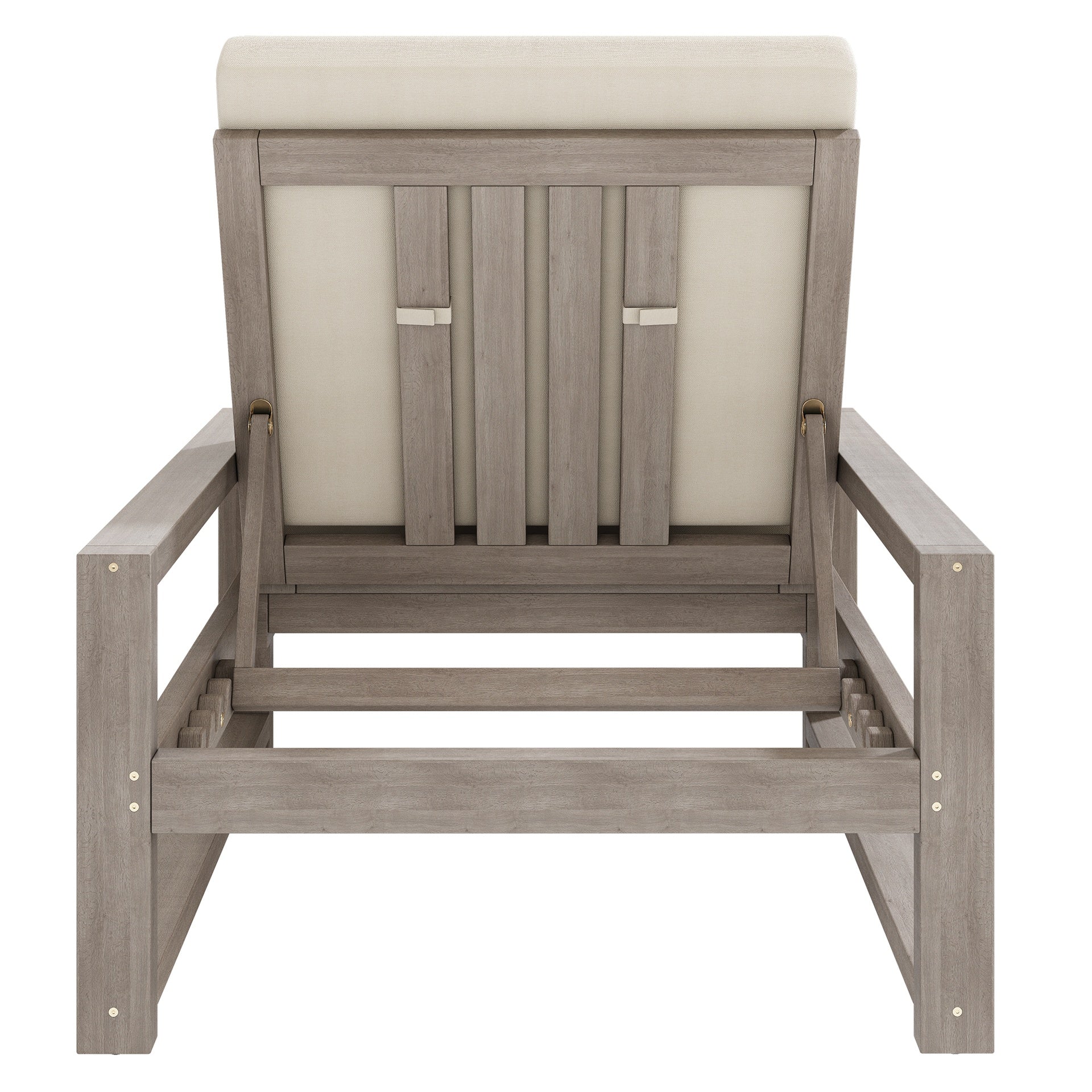 TREXM Outdoor Lounge Chairs, 5-Position Chaise Lounge Outdoor, Patio Chaise Lounge with Cushion & Adjustable Backrest, Pool Lounge Chairs for Backyard, Deck, and Lawn, Gray
