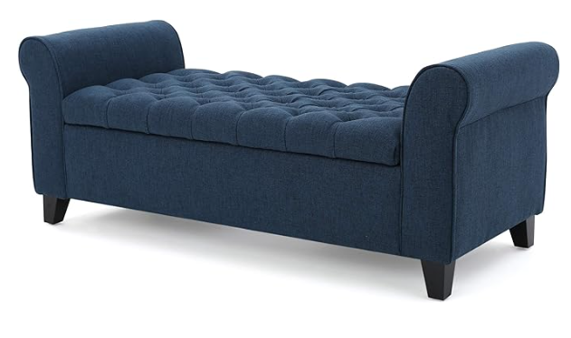 HAYES ARMED STORAGE BENCH