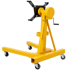 1500lbs Folding Engine Stand,Geared Rotating Head,360 Degree Adjustable Mounting Head,Yellow Color