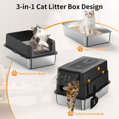 STAINLESS STEEL CAT LITTER BOX