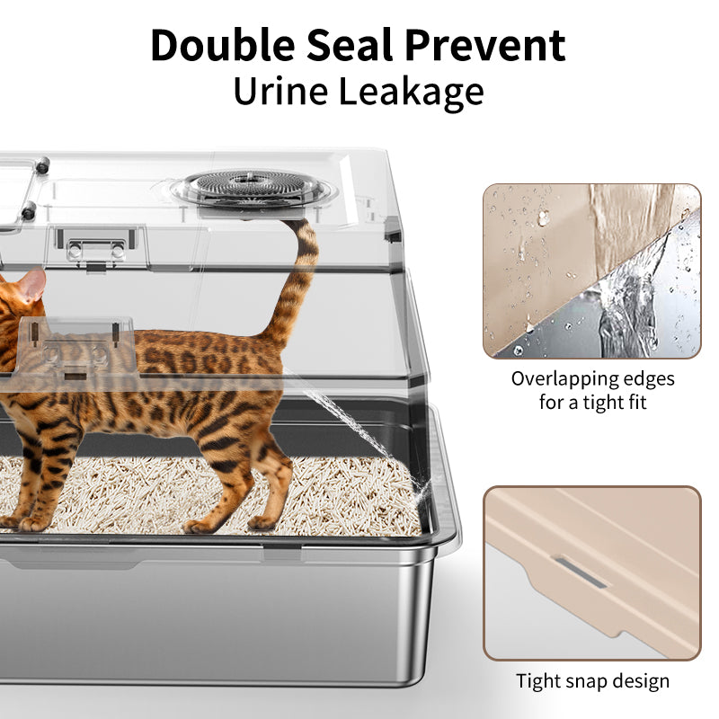 STAINLESS STEEL CAT LITTER BOX BIG SIZE