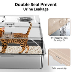 STAINLESS STEEL CAT LITTER BOX BIG SIZE