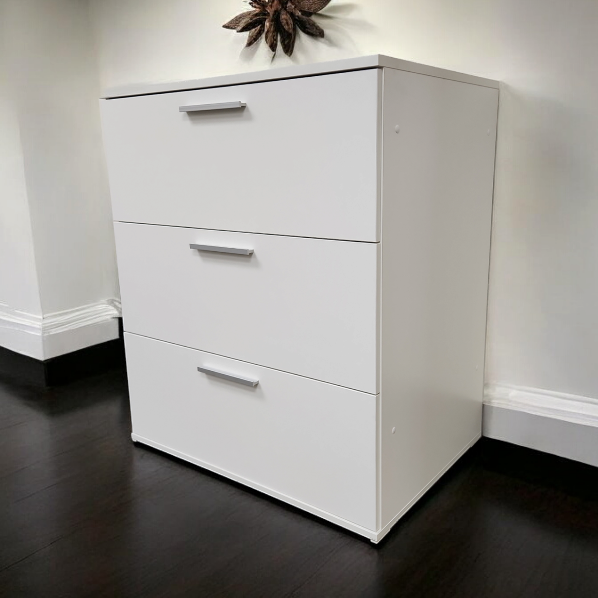Morgan Three-Drawer Modular Jumbo Chest in White