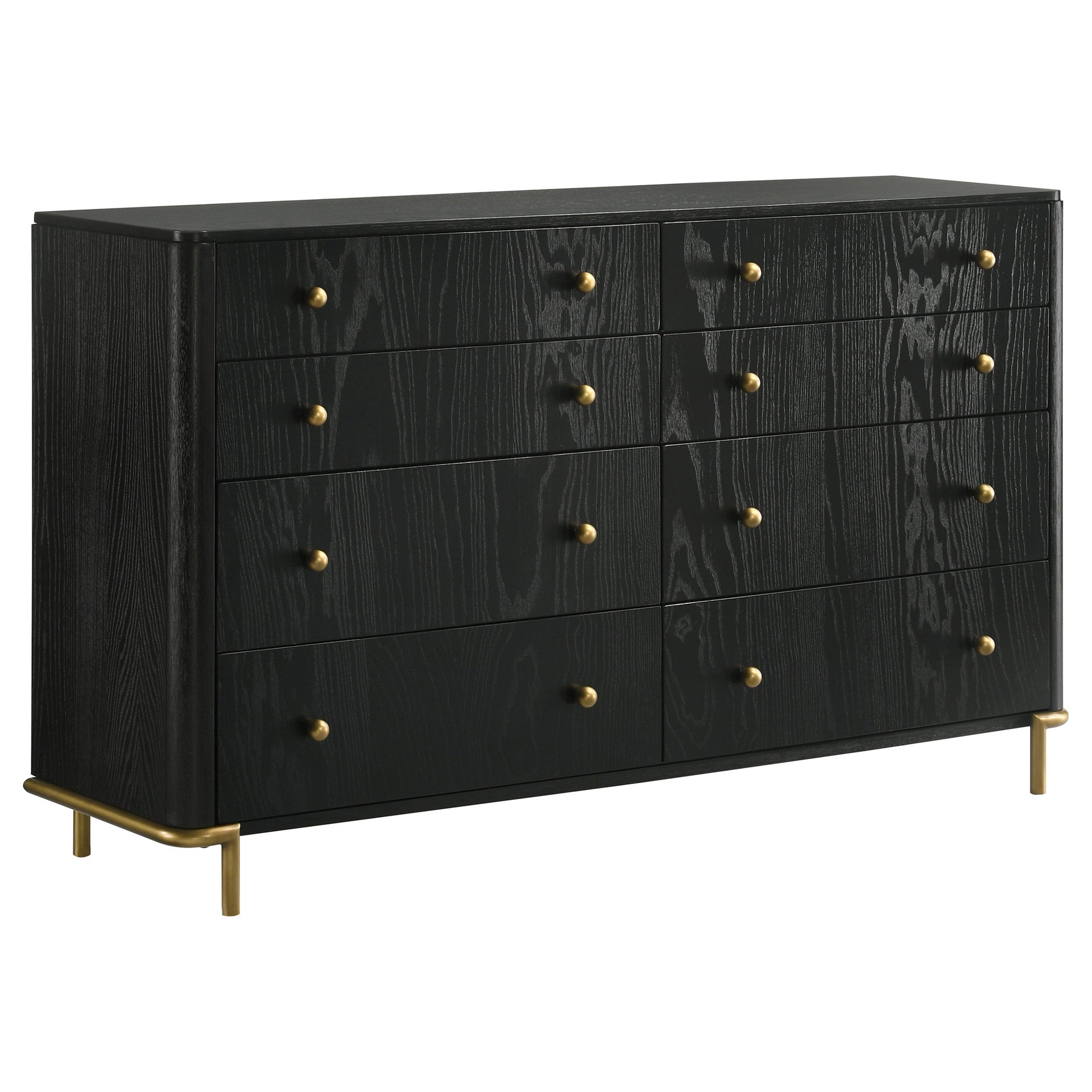 Anser Black and Grey 4-piece Queen Bedroom Set