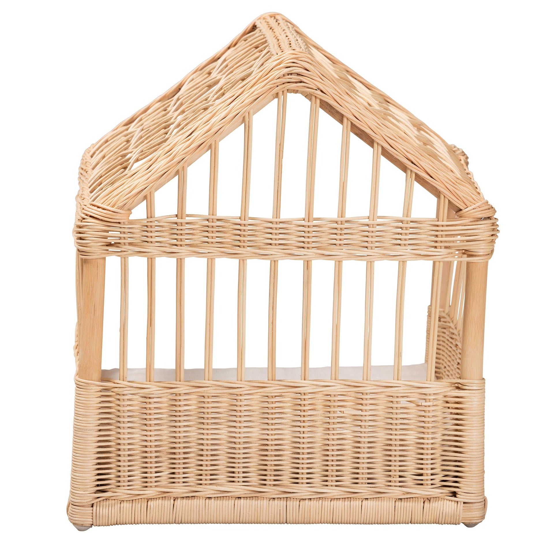 Modern Bohemian Natural Brown Rattan Pet Bed