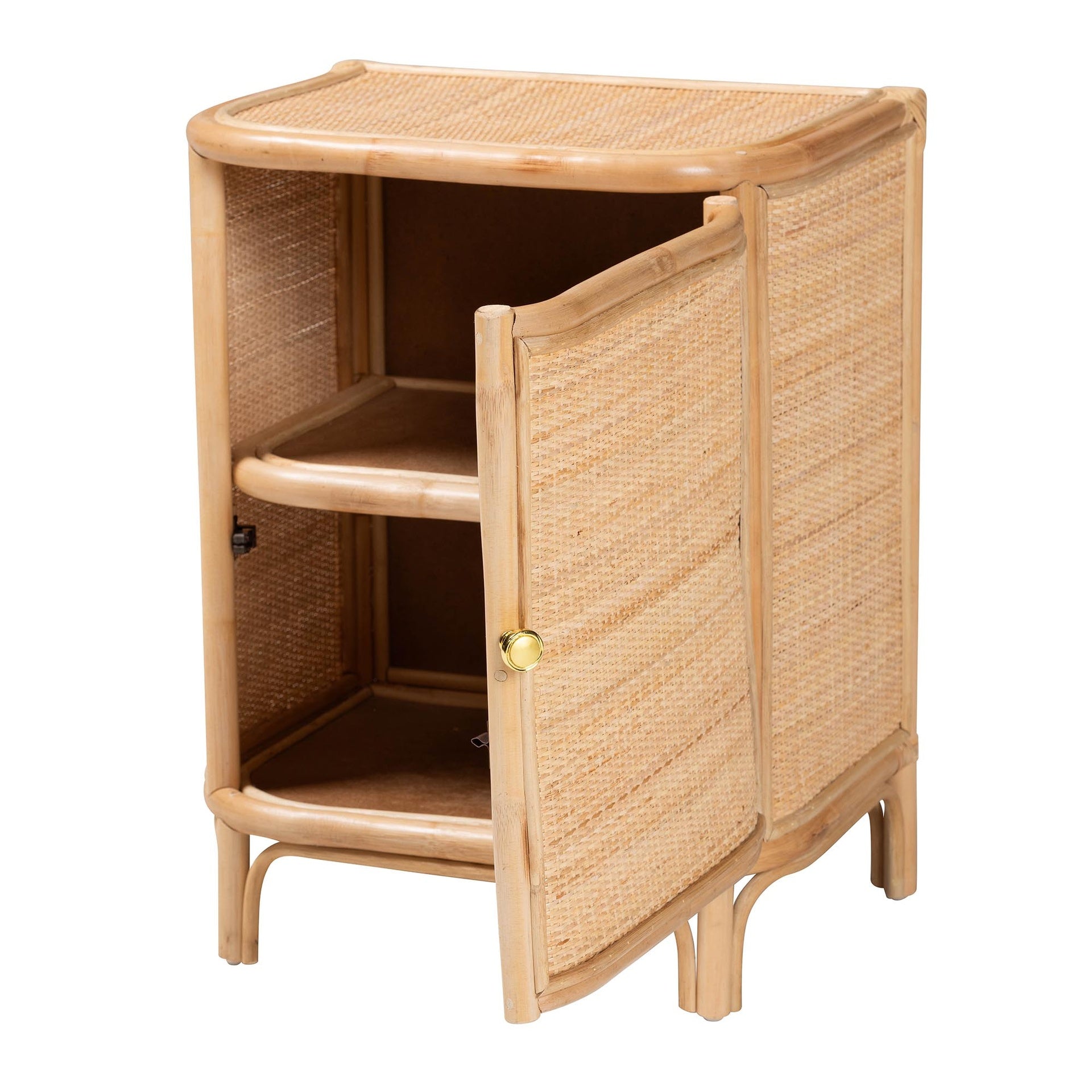 Bohemian Natural Rattan Nightstand