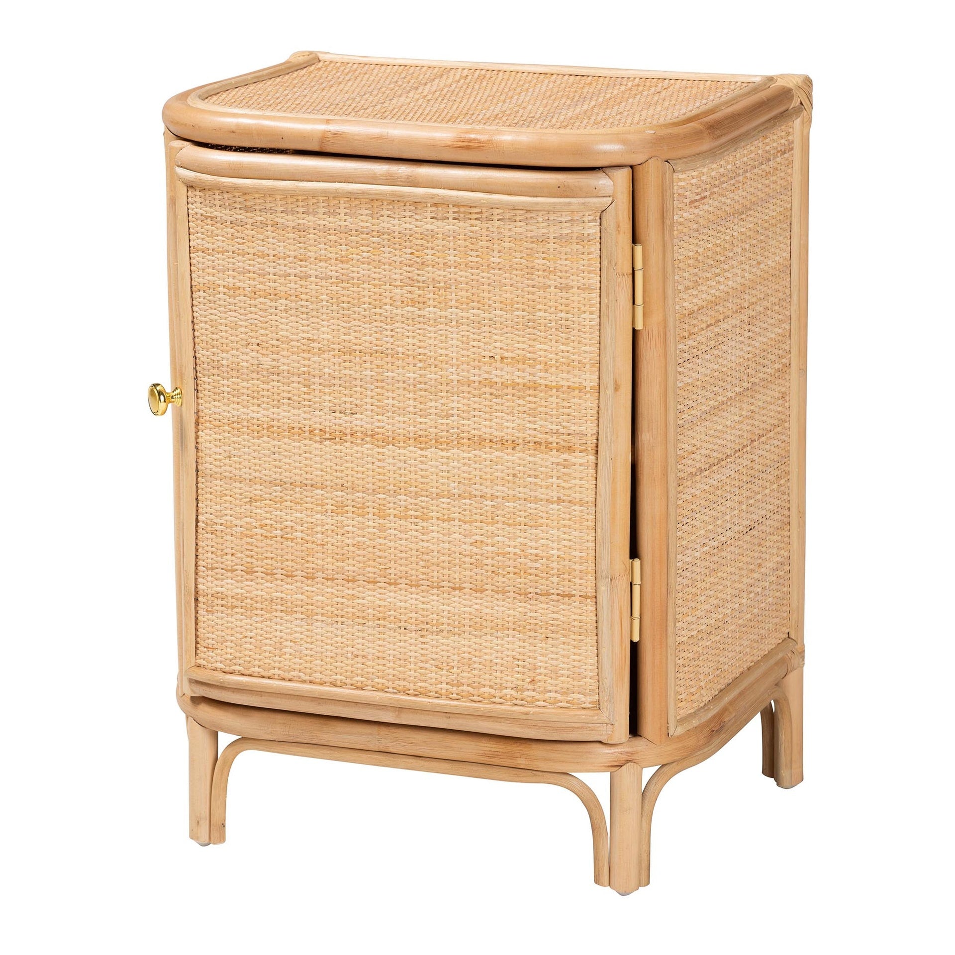 Bohemian Natural Rattan Nightstand