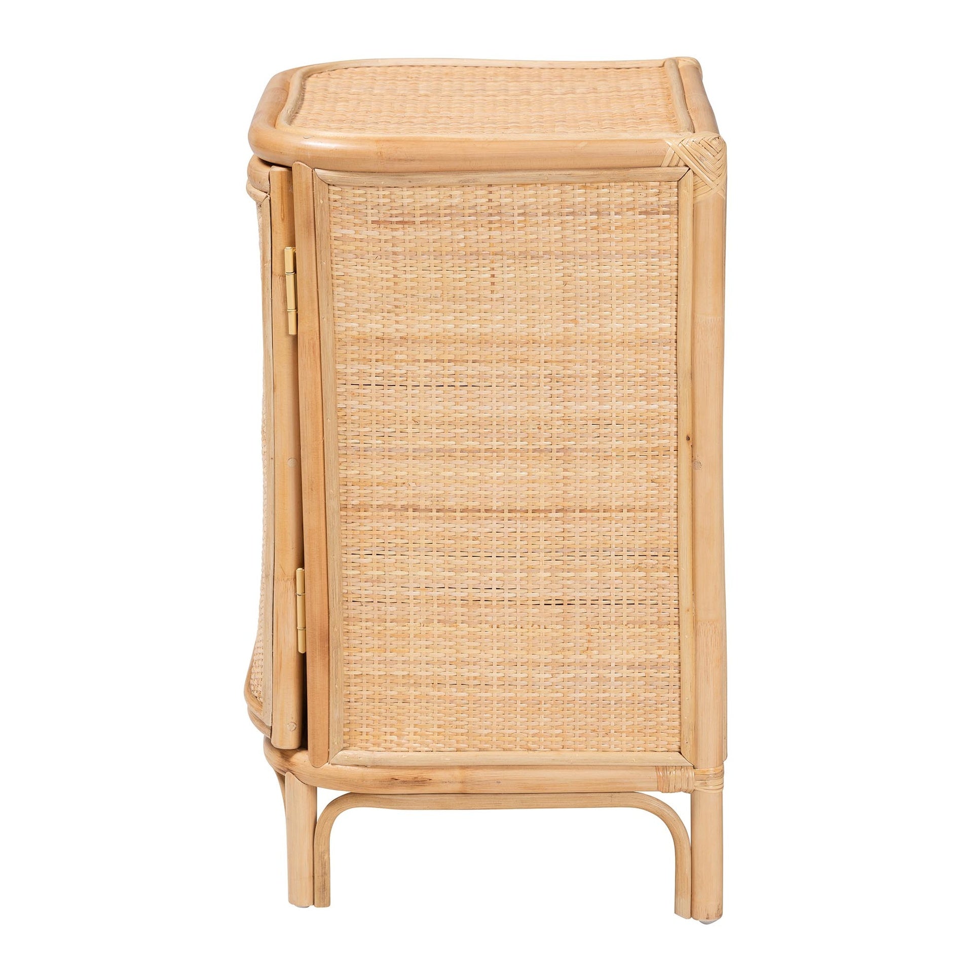 Bohemian Natural Rattan Nightstand