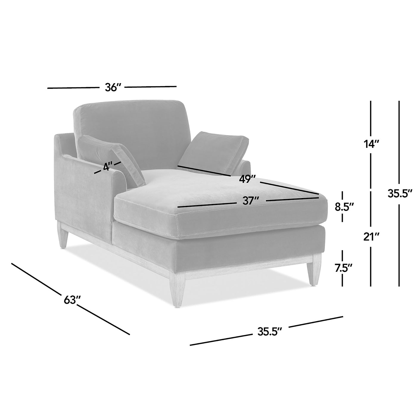 Pasadena Modern Farmhouse Chaise Lounge Chair, Olive Green