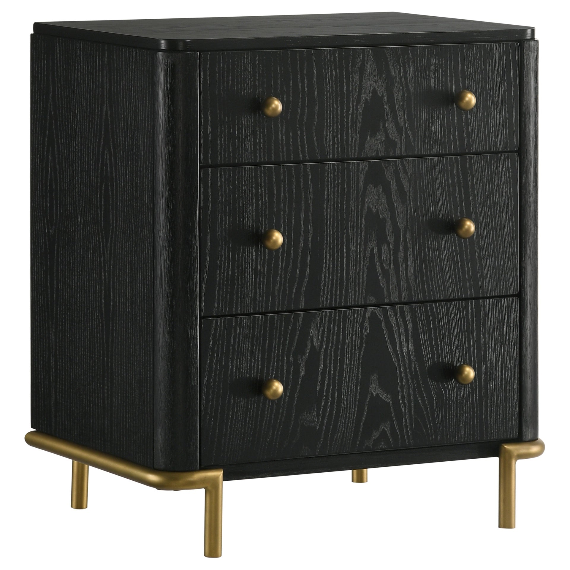 Anser Black and Grey 4-piece Eastern King Bedroom Set