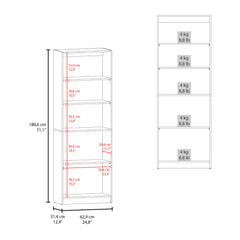 Bookcase Dual-Door Benzoni, Office, Stained Walnut