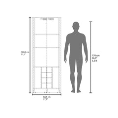 Bouvet Corner Bar Cabinet, Three Shelves, Eight Built-in Wine Rack, Two Side Shelves