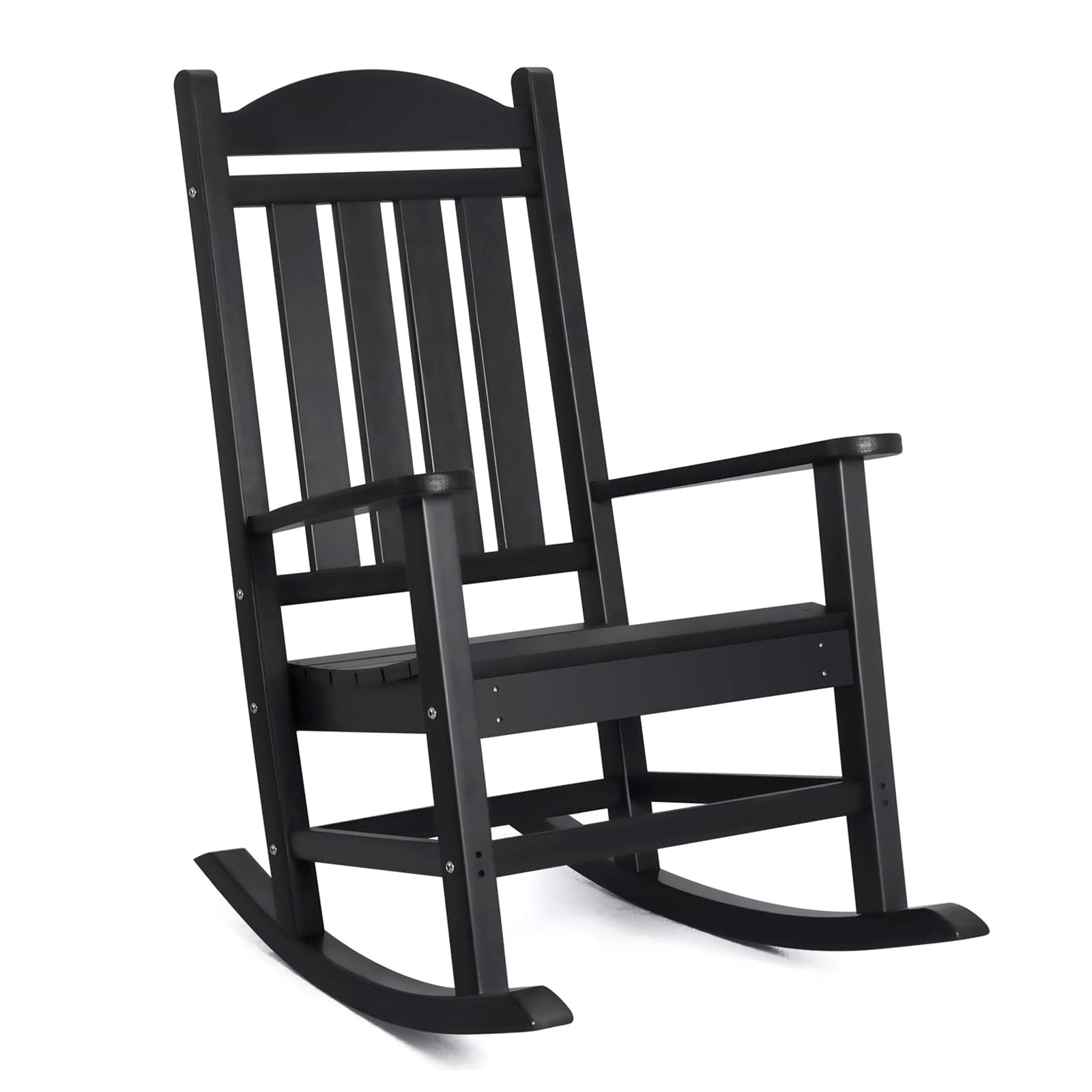 HDPE Outdoor Rocking Chairs, Porch Rocker with High Back, Patio Rockers Weather Resistant Rocking Chairs for Patio, Garden, Backyard