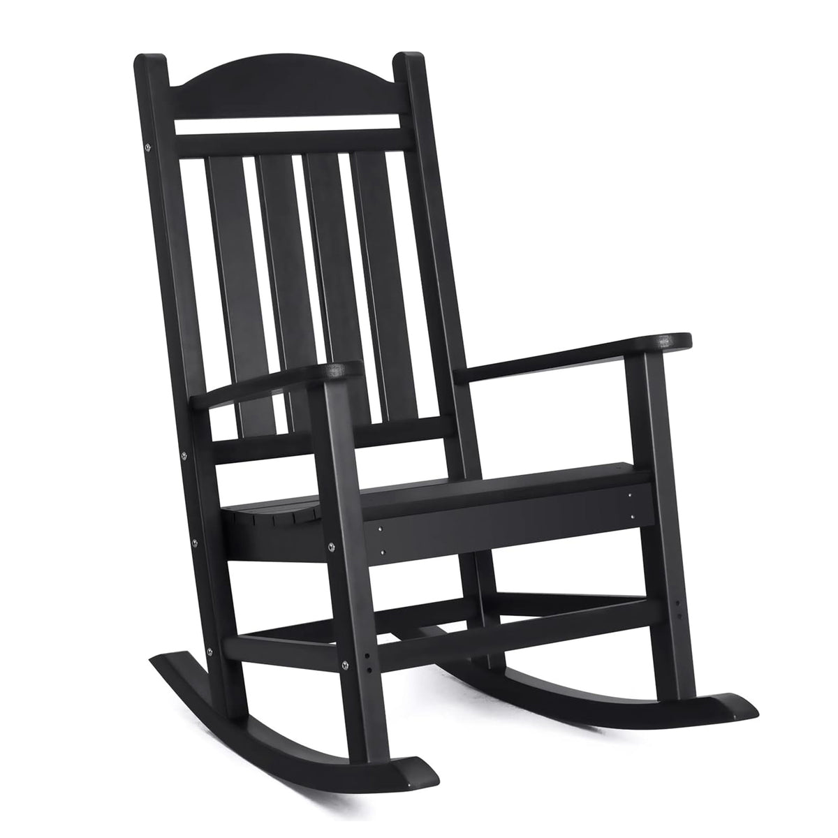 HDPE Outdoor Rocking Chairs, Porch Rocker with High Back, Patio Rockers Weather Resistant Rocking Chairs for Patio, Garden, Backyard