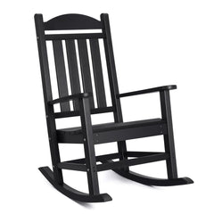 HDPE Outdoor Rocking Chairs, Porch Rocker with High Back, Patio Rockers Weather Resistant Rocking Chairs for Patio, Garden, Backyard