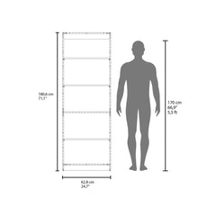 Bookcase 4-Shelves Benzoni, Office, Stained Walnut