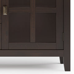 Artisan 60 inch Wide Solid Wood Large Sideboard Buffet in Dark Chestnut Brown