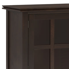 Artisan 60 inch Wide Solid Wood Large Sideboard Buffet in Dark Chestnut Brown