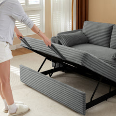 Dark Grey  Fabric Sleeper Sofa Bed