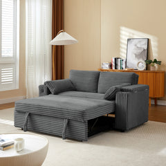 Dark Grey  Fabric Sleeper Sofa Bed