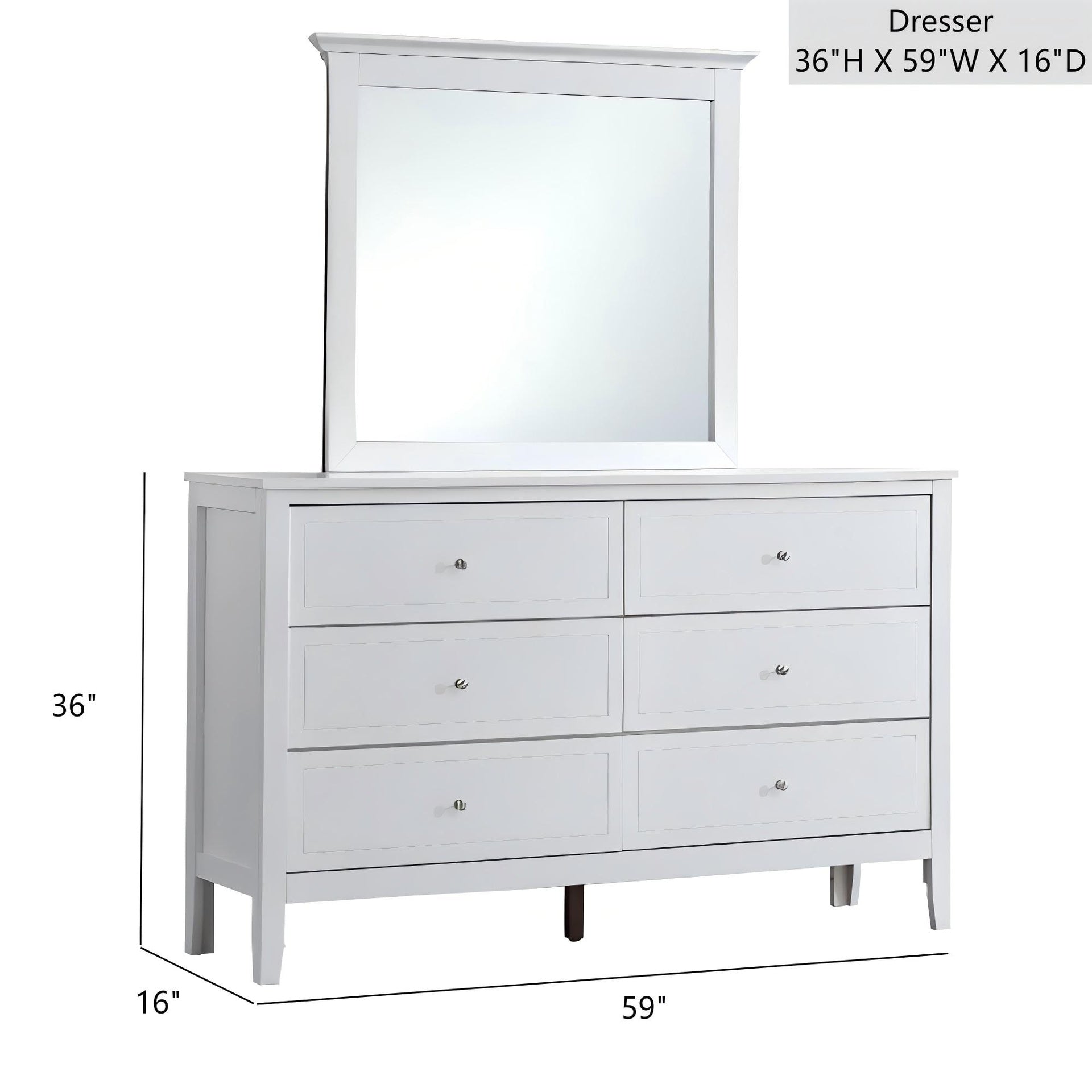 Daniel G1317-D-90 Dresser(Without Mirror) , White