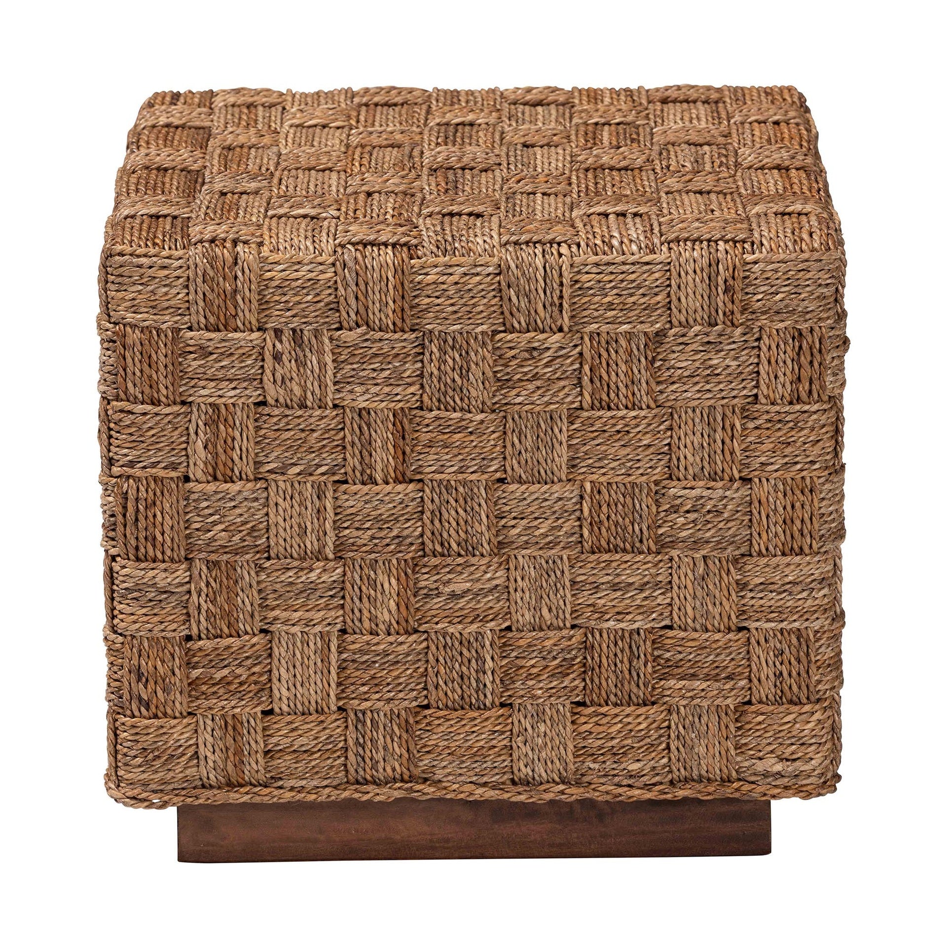Bohemian Natural Seagrass End Table