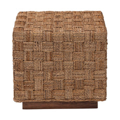 Bohemian Natural Seagrass End Table