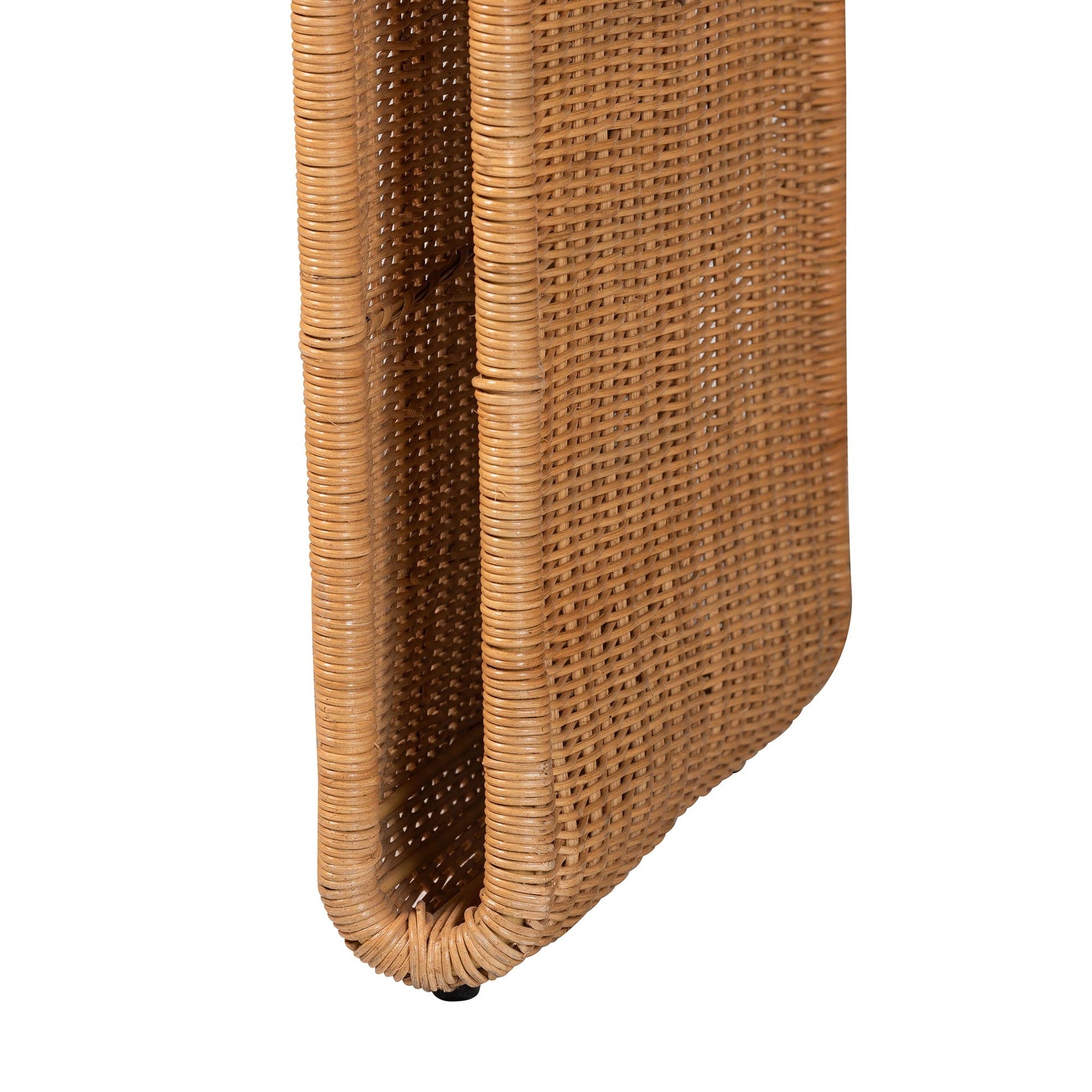 Bohemian Light Honey Rattan Console Table