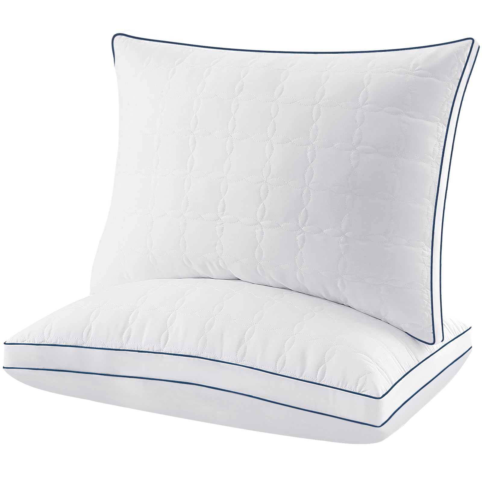 2 Pack Bed Pillows - Standard Size Set of 2, Soft Down Alternative Fill, Supportive for All Sleepers, White