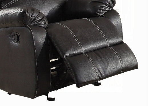 Zuriel Black Synthetic Leather Recliner Chair