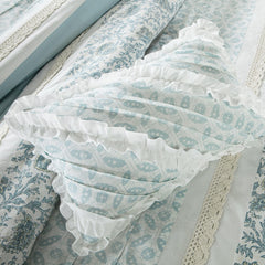 King 9 Piece Cotton Percale Duvet Cover Set
