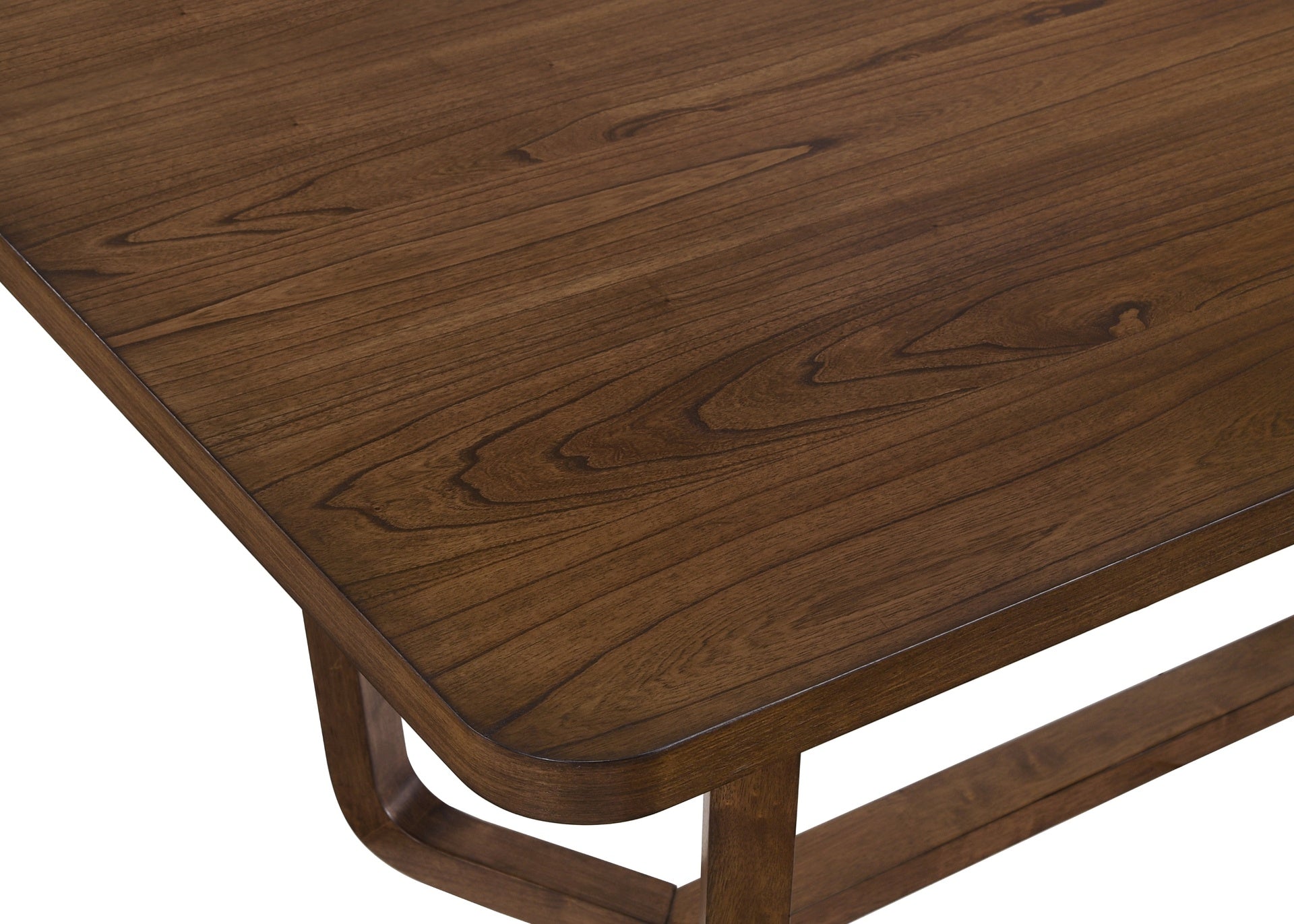 Mid-century Modern 1pc Table Warm Wood Finish Unique Sculptural Base Wooden Dining Room Furniture