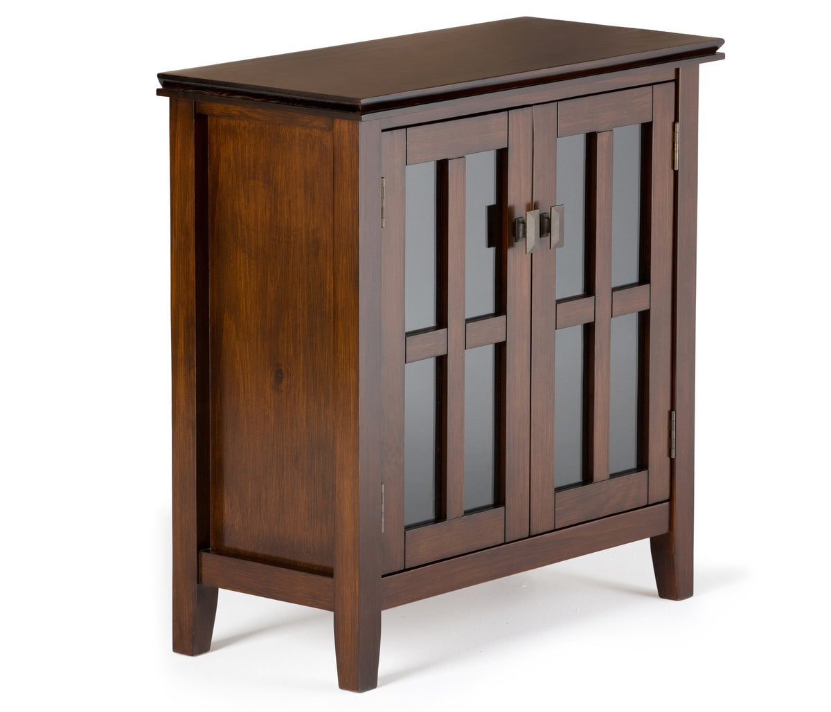 Artisan 30 inch Wide Solid Wood Low Storage Cabinet in Russet Brown