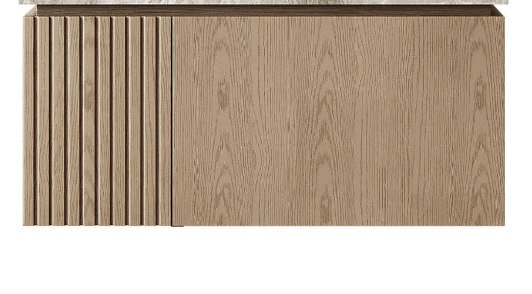 30" MURI Heidelberg Woodgrain Plywood Cabinet with Door and One Drawer, NO Basin and Top, NO Faucet and Sink Cover