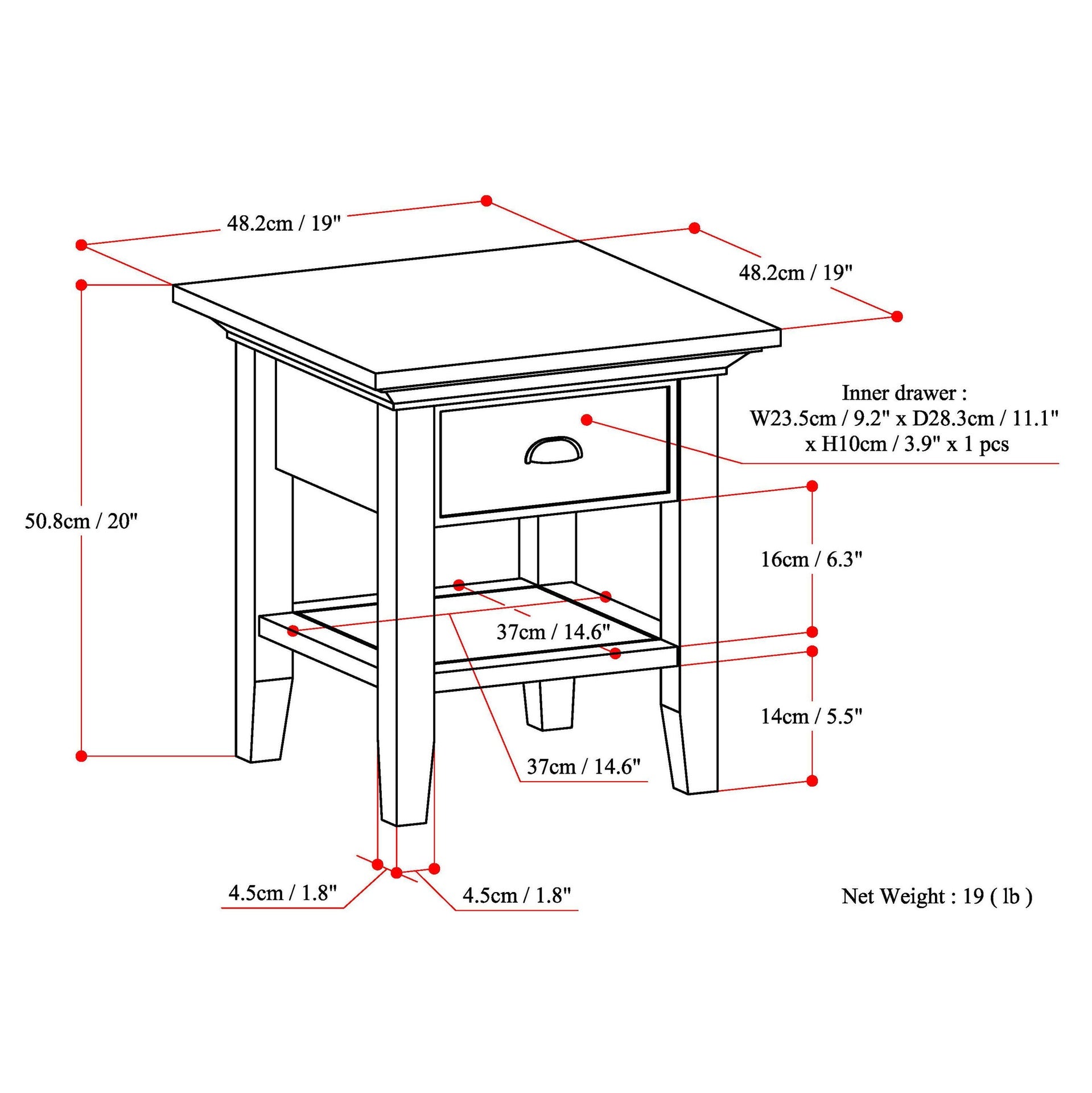 Redmond - End Table - Rustic Natural Aged Brown